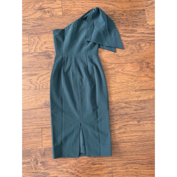 DRESS THE POPULATION Tiffany One-Shoulder Midi Dress Pine Green Size XS $148 - Picture 7 of 7